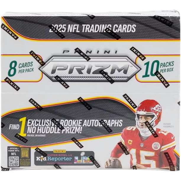 2025 Panini Prizm Football No Huddle Trading Card Box (2 No Huddle Prizm Autographs Per Box)