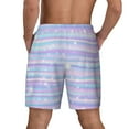 thumbnail image 4 of Gaeub Striped Gradient Mens Swim Trunks Stretch Beach Shorts Quick Dry for Men Swim Shorts Swimwear with Pockets- 3X-Large, 4 of 9