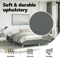 thumbnail image 3 of vidaXL California King Bed Frame, Fabric Upholstered Platform Bed Frame, Dark Gray, No Mattress, 3 of 9