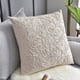 thumbnail image 2 of Set of 2 Cotton Linen Embroidery Decorative Throw Pillow Cover Pillowcase for Couch Bedroom Geometric Pattern Cushion Cover 18 x 18 Inches Beige, 2 of 4