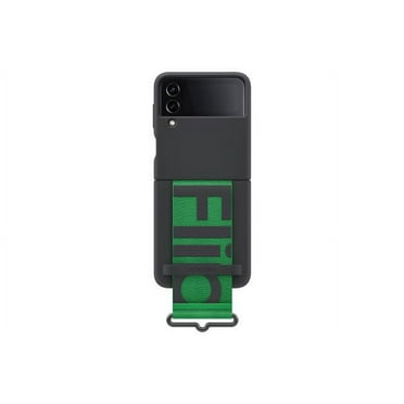 Samsung Galaxy Z Flip4, Silicone Case with Strap, Black