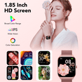thumbnail image 2 of Montre Intelligente Compatible avec Android et IPhone, Traqueur de Mise en Forme 1,85 Po, Montre Intelligente pour Hommes et Femmes avec Réponse/appels/120+ Modes Sportifs/rappel de Messages, IP68 Étanche, pour Cadeau Rose, 2 of 8