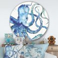 thumbnail image 3 of Designart 'Blue Deep Sea VIII' Nautical & Coastal Metal Circle Wall Art, 3 of 3