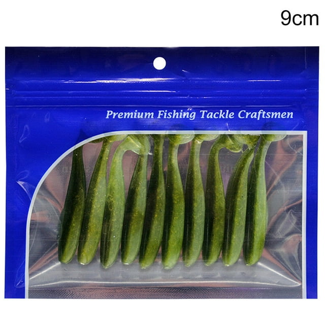 serony 10 Pcs Appâts de Pêche Simulés Réutilisables Leurres de Pêche Appâts Artificiels Portables en PVC 9cm Type 10