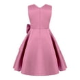 thumbnail image 3 of YONGHS Kids Flower Girl Satin A Line Party Dress Junior Bridesmaid Gown Pink 12, 3 of 5
