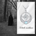 thumbnail image 6 of Celtic Witch Knot Pendant Necklace 925 Sterling Silver Moonstone Gothic Witchy Necklace Witch Jewelry Gifts for Mother Wife, 6 of 7