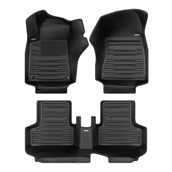 TuxMat - For Mercedes-Benz GLA 2020-2026 Models - Custom Car Mats - Maximum Coverage, All Weather, Laser Measured - This Full Set Includes 1st and 2nd Rows