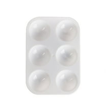 White Plastic Paint Tray for Painting Parties and DIY Crafts Durable and Space saving with 6 Wells for Color Mixing Environmentally friendly