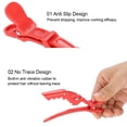thumbnail image 3 of Single Prong Sectioning Clip, 6pcs Plastic Crocodile Hair Clip Anti-slip Single Prong Hairdressing Hair Section Claw Clasps Barrette Hair Accessories for Beauty and Home use (Red), 3 of 5