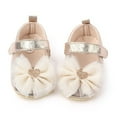 thumbnail image 2 of Baby Girls Crib Flats, Sparkly Bowknot Princess Dress Shoes Non-Slip for Toddler First Walkers, 2 of 4