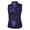 Dahila Purple/Black, variant on Monterey Club Women's Two Tone Dot Printed Sleeveless Sport Golf Polo Shirt #2605