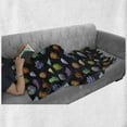 thumbnail image 6 of Space Soft Flannel Fleece Throw Blanket, UFOs and Planets Gas Giant Alien Environments Science Fiction Elements, Cozy Plush for Indoor and Outdoor Use, 70" x 90", Multicolor, by Ambesonne, 6 of 6