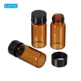 thumbnail image 3 of Unique Bargains 5mL Reagent Media Bottle 24 Pack Round Glass Storage Bottles Plastic Screw Cap for Lab Home, Amber, 3 of 5
