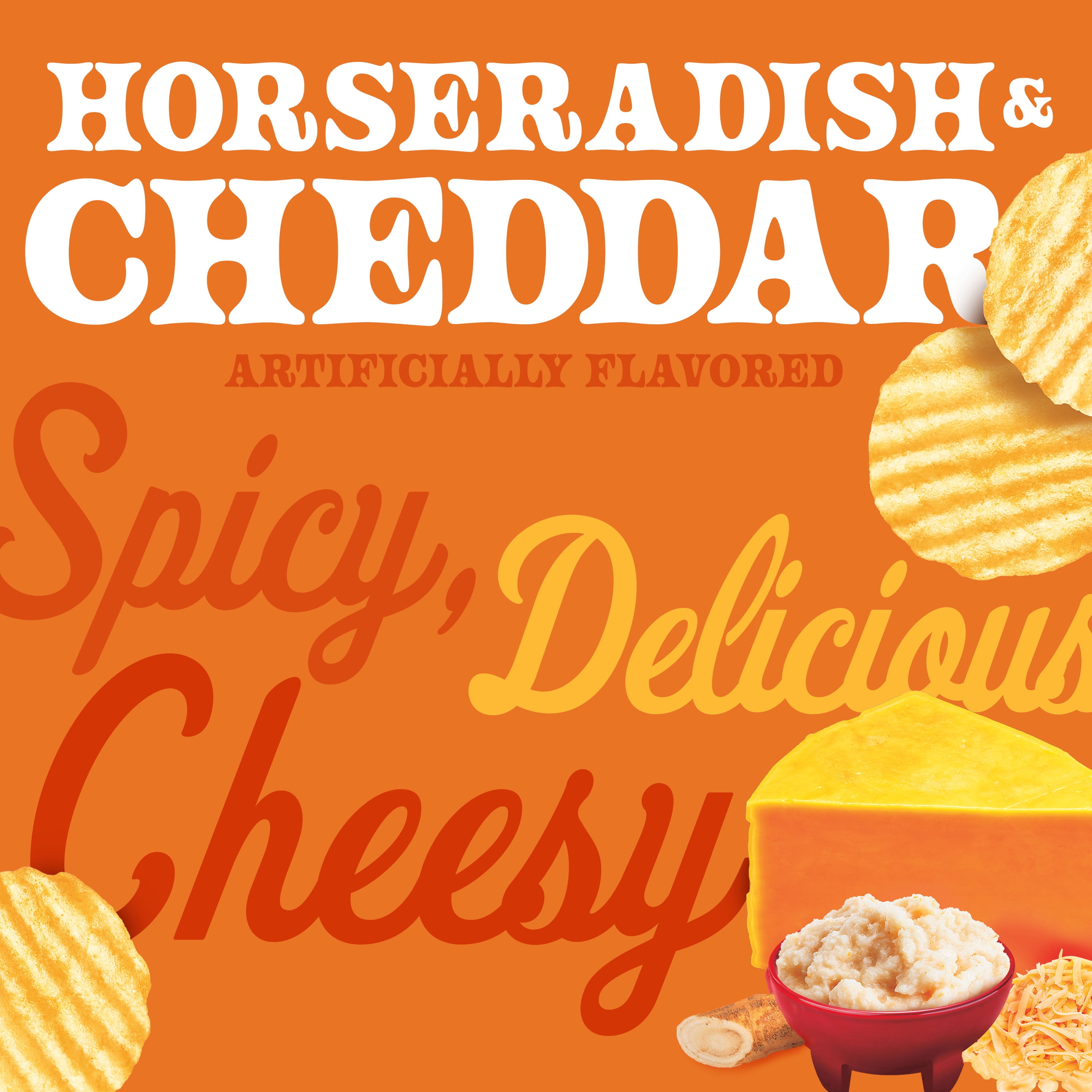 Herr's Horseradish and Cheddar Flavored Potato Chips, 6 oz.