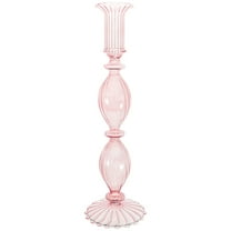 Moluckfu Vintage Glass Candlestick Holders Nordic Style Bedroom Decoration 1Set 10.4X3.1X3.1In