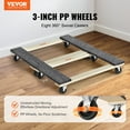 thumbnail image 2 of VEVOR Furniture Dolly, 1000 lbs Each Load Capacity,2 Packs, 18" x 30", 8 x 3" PP Swivel Casters,Heavy Duty Hardwood Furniture Moving Dolly,Mover's Dolly, Moving Cart with Wheels for Heavy Furniture, 2 of 9