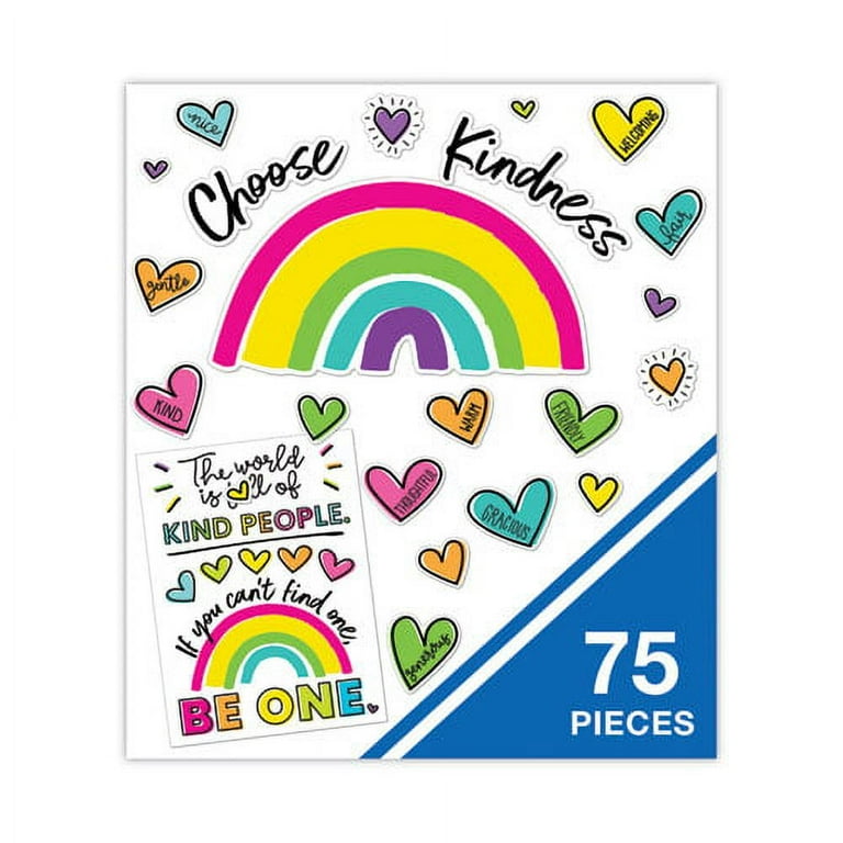 Motivational Bulletin Board Set, Kind Vibes, 75 Pieces Motivational Bulletin Board Set, Kind Vibes, 75 Pieces