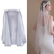 thumbnail image 2 of French Styles Pearls Decors Wedding Veils Breathable Sheer Headwear Easy To Wear Design For Wedding Dress Formal Occasion, 2 of 4