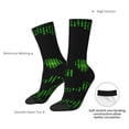 thumbnail image 4 of KLL Numbers Skull Print Cool Socks Men's Women's Crew Socks Funny Crazy Novelty Stockings, 4 of 6