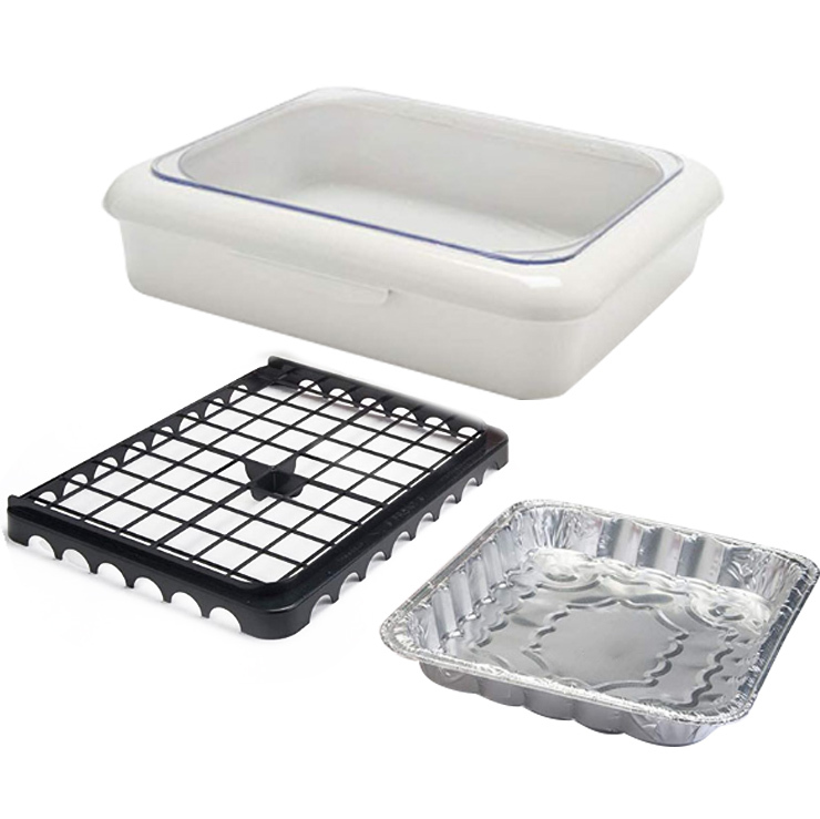 HXAZGSJA 2 in 1 Healthy Tin Foil Pan Casserole Carrier Container for