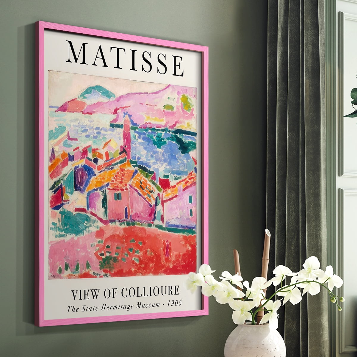 Matisse CLXXVII Framed Print in Pink Solid Wood 8 x 10 Framed Print