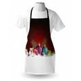thumbnail image 4 of Christmas Apron, Digitally Composed Xmas Pattern with Snowman with Scarf and Hat Baubles Flakes, Unisex Kitchen Bib with Adjustable Neck for Cooking Gardening, Adult Size, Multicolor, by Ambesonne, 4 of 4