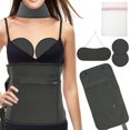 thumbnail image 1 of 4Pcs Waist Neck Oil Pack Set with Chest Pads Washable Reusable Essential Oil Wrap Mess-Free Oil Pack Wrap with Adjustable Elastic Straps Soft Flannel Cloth Oil Pack for Neck Waist Chest, 1 of 11