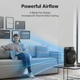 thumbnail image 3 of 13inch Box Fan with Robust Airflow, Cooling Desk Fan with Digital Touch Control, 3 Speed Settings, 5 Blades, 15-Hour Timer, Portable Table Fan for Bedroom, Office, Home, Kitchen, Black, 3 of 8