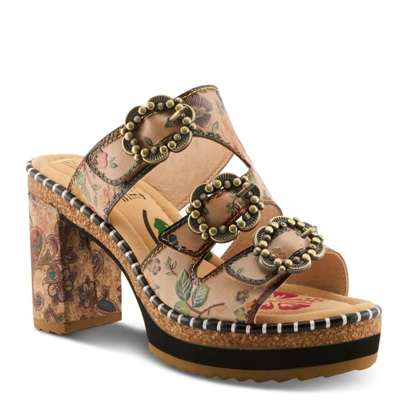 L`Artiste Milemarker Women’s Floral Sandal with Cushioned Footbed Comfort