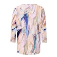 thumbnail image 4 of CYMMPU Floral Printed Round Neck Blouses for Women Dressy Casual Loose Fit Spring Tunic Tops Fall Trendy Shirts 3/4 Sleeve Lightweight Basic Tees 20, 4 of 5