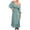 Green, variant on AOOCHASLIY Clarance Dresses for Women 2022Women's Fashion Bohemian Square Neck Loose Half Sleeve A-Line Print Floral Long Maxi Dress