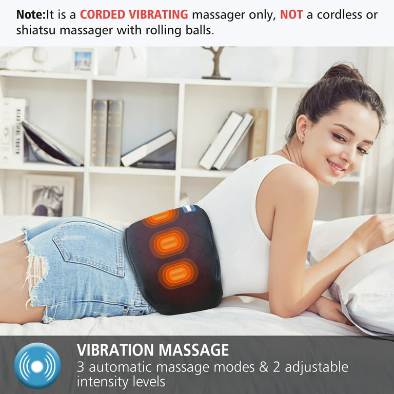1pc Heated Back Brace Wrap With Vibration Massage, Smart Waist Heating Pad