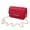 Red, variant on Classic Smooth Quilted Flap Clutch Handbag Crossbody Shoulder Bag