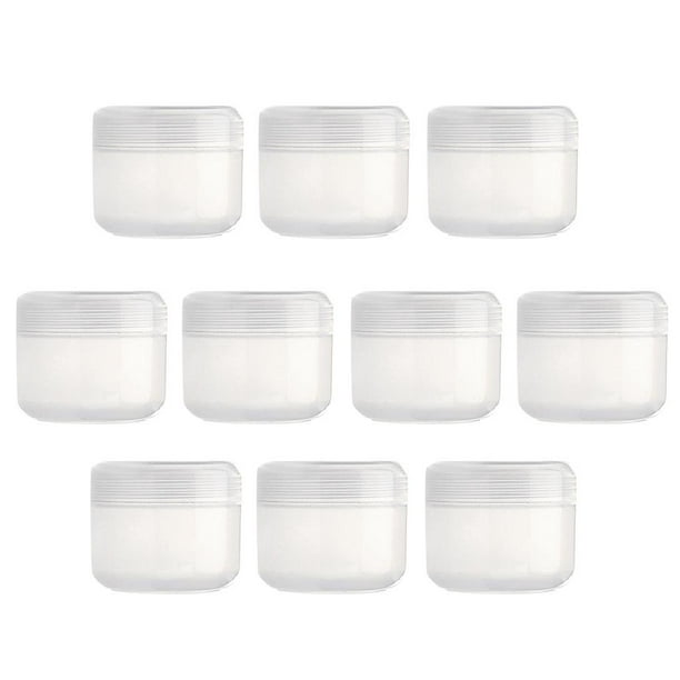 10 paquetes vacíos a prueba de fugas de crema facial, ungüentos, polvos, gel, bálsamo labial, tarro cosmético Claro-20g