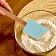 thumbnail image 5 of Silicone Spatula,Nonstick Rubber Spatulas with Wood Handle,11.42 Inch Heat Resistant Silicone Scraper Spatula,Flexible Spatula for Kitchen,Jar Scraper for Cooking,Baking,Mixing,Frosting,(Light Blue), 5 of 5