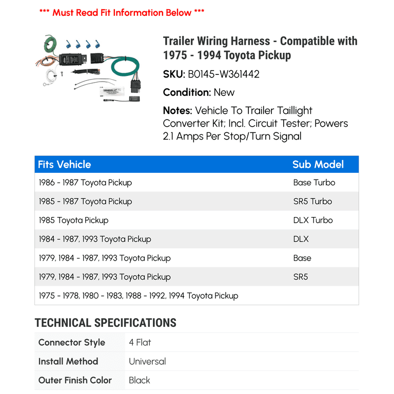 1993 Toyota Pickup Wiring Diagram