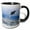 Black/White, variant on 3drose, Dolphin in Flight, 15oz Mug