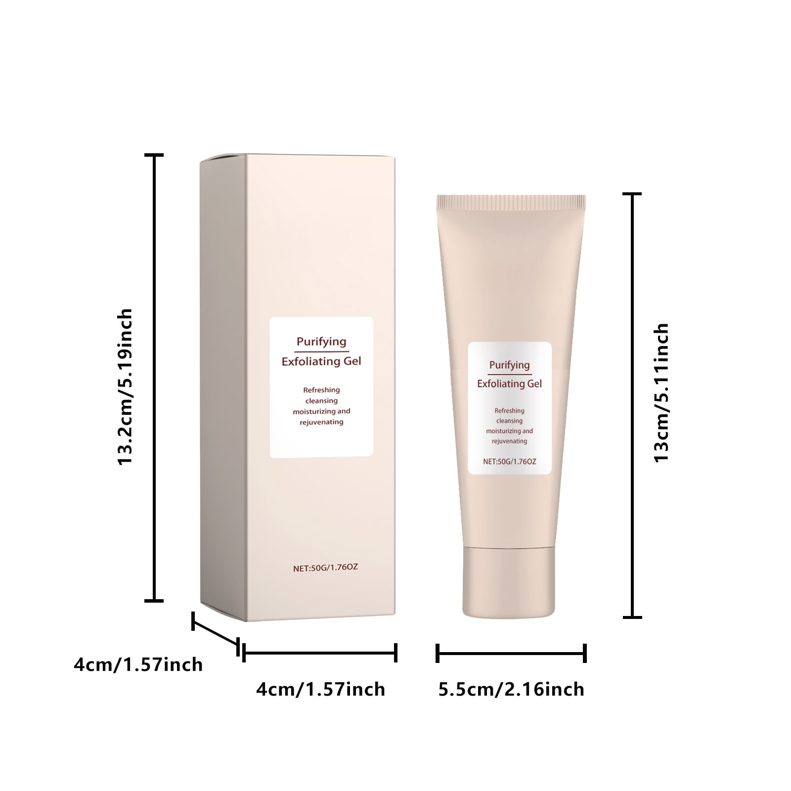 Alvantor Purifying Exfoliating Gel Face Scrub, Deep Pore Cleanser Blackhead Remover, 1.76oz
