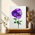 thumbnail image 6 of Purple Pansy Botanical Canvas Print，Floral Wall Decor for Living Room Bedroom Dining Room Hallway Office Cafe, 6 of 8