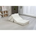 thumbnail image 4 of Smilegend Folding Sofa Bed Couch Unfold for comfortable nap Modular Play Couch for Living Room The office Room Playroom White color, 4 of 5