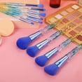 thumbnail image 3 of 10 brochas de maquillaje de diamante con mango de cristal, mango azul, pelo azul. Adepaton LRWJ102-5, 3 of 7