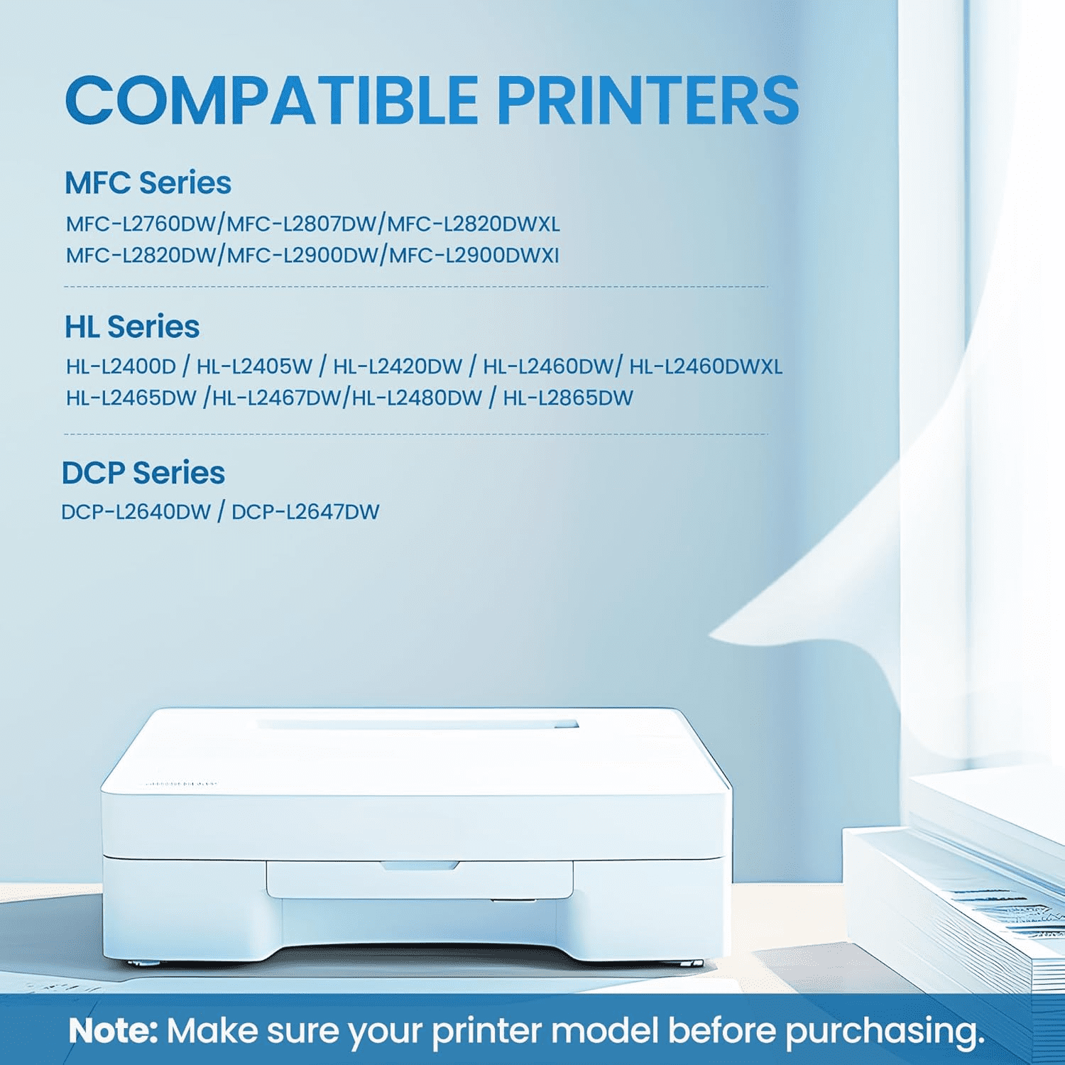 TN830XL Toner Cartridge for Brother TN830XL Toner Cartridges for Brother DCP-L2640DW HL-L2405W HL-L2460DW MFC-L2820DW printers(4-Pack)
