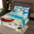 thumbnail image 2 of Erosebridal Red Wooden Boat Coverlet Set Queen, White Bird Bedding Set, Lighthouse Decor 3 Pieces, 2 of 5