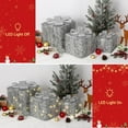 thumbnail image 6 of Danolapsi Set of 3 Christmas Lighted Gift Boxes, Pre-Lit Gift Present Boxes with Ribbons and Bows, Light Up Xmas Ornaments for Indoor Outdoor Christmas Tree, Home, Yard, Lawn, 6 of 6