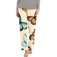 thumbnail image 5 of Xuniizn Pajamas Pants for Women, Butterflies Print Plus Size Mid Rise Loungewear Pants, Lightweight Comfy Casual Fall Pajamas, 5 of 6