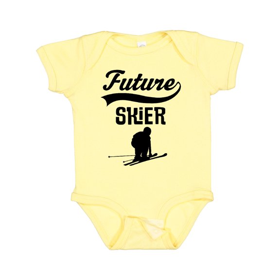 Inktastic Skiing Future Skier Boys or Girls Baby Bodysuit