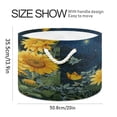 thumbnail image 2 of Round Toy Storage Basket Foldable Storage Basket for Home Decor Laundry Basket20" x 14" Vintage Sunflowers and Beautiful Butterflies, 2 of 6