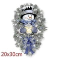 thumbnail image 2 of Pegatina de guirnalda de muñeco de nieve de bienvenida, pegatina de pared para puerta de casa de Navidad, 1 ud., 2 of 5