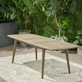 thumbnail image 3 of GDF Studio Jennette Outdoor Acacia Wood Expandable Rectangular Dining Table Gray, 8 Person, 3 of 13