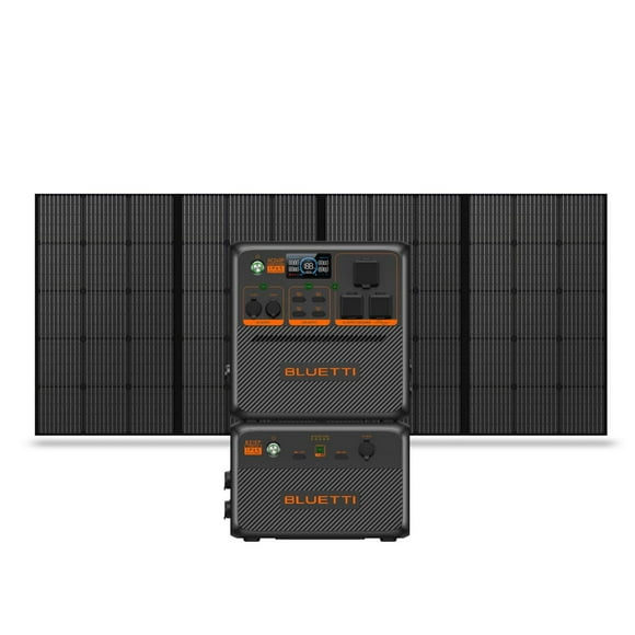 BLUETTI Premium Series AC240P Portable Power Station, B210P Expansion battery with PV350 Solar Panel Bundle